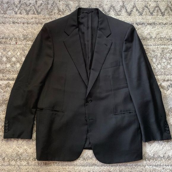 Brioni Black 2-Button Blazer 42R